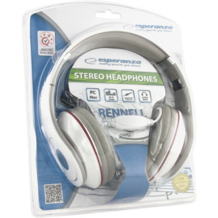 EH141W ESPERANZA SŁUCHAWKI AUDIO RENELL BIAŁE jack