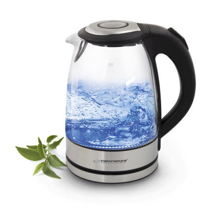 EKK012 ESPERANZA CZAJNIK ELEKTRYCZNY SZKLANY YOSEMITE 1.7 L CZARNY