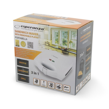 EKT006W 3W1 OPIEKACZ GOFROWNICA GRILL SANDWICH TOSTER 700