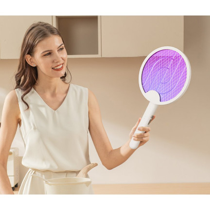 LAR0459 PALETKA ŁAPKA PACKA OWADOBÓJCZA 2W1 Z DIODĄ UV USB ŁADOWANA