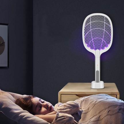 TG72942 ELEKTRYCZNA ŁAPKA NA MUCHY OSY lampa na KOMARY PALETKA OWADOBÓJCZA USB
