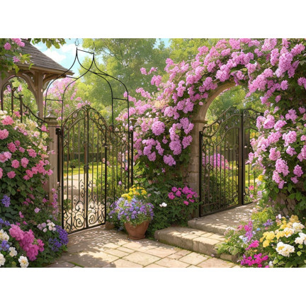 PERG-N6078 PERGOLA OGRODOWA ŁUK METALOWA ŁUKOWA NA RÓŻE KWIATY PNĄCZA 240cm
