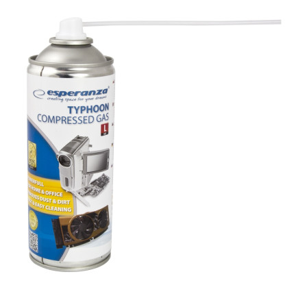 ES23 SPRĘŻONE POWIETRZE Z RURKĄ GAZ DO CZYSZCZENIA KURZU KLAWIATURY SPRAY 400ML