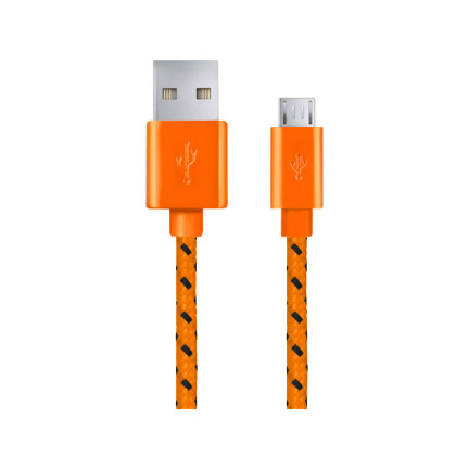 EB175OB KABEL MICRO USB 2.0 A-B M/M 1.0M OPLOT POMARAŃCZOWY