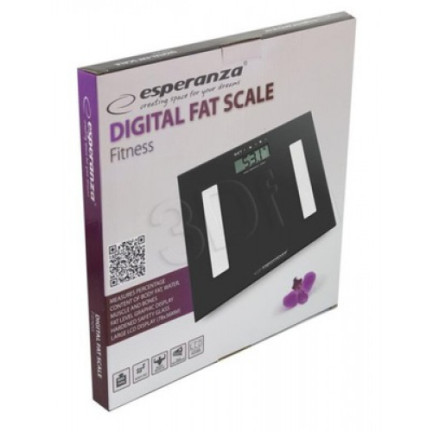 ES158C FITNESS WAGA ŁAZIENKOWA LCD CZARNA