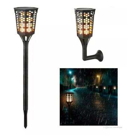 TG67269 Lampa solarna, pochodnia LED 3w1, wbijana latarnia, kinkiet, latarenka