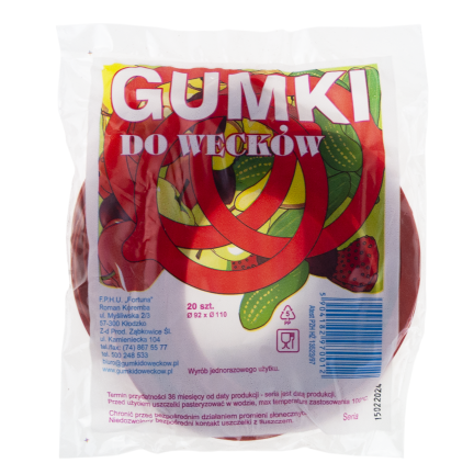FOR0012 KOMPLET 20SZT. GUMEK DO SŁOI SŁOIKÓW