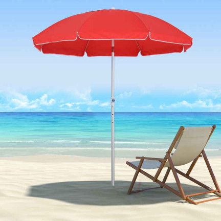 GAO8364 PARASOL PLAŻOWY OGRODOWY ŁAMANY Z FILTREM UPF 30+ 155CM