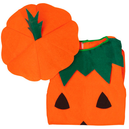 Przebranie Halloween, kostium dynia, pomarańczowy, dziecięcy, rozmiar M, komplet