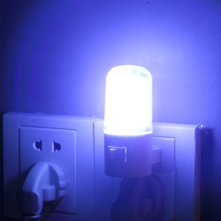 TV73 LAMPKA NOCNA LED DO KONTAKTU GNIAZDKA NOCNE BIAŁE ŚWIETLÓWKA do sypialni