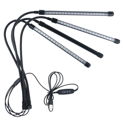 IM012 LAMPA DO WZROSTU ROŚLIN DOŚWIETLANIA DUŻA 4 PANELE PILOT TIMER STOJAK