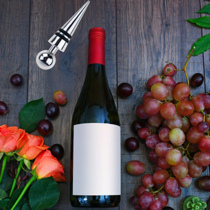 IM017 ZATYCZKA KOREK DO BUTELKI WINA BUTELEK PREMIUM WIELORAZOWY STAL DUŻY WINO