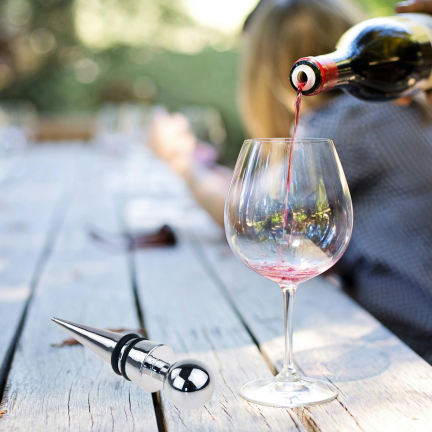 IM017 ZATYCZKA KOREK DO BUTELKI WINA BUTELEK PREMIUM WIELORAZOWY STAL DUŻY WINO
