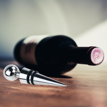 IM017 ZATYCZKA KOREK DO BUTELKI WINA BUTELEK PREMIUM WIELORAZOWY STAL DUŻY WINO