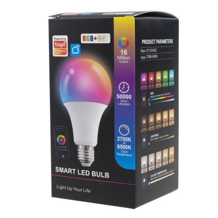 IM025 ŻARÓWKA LED SMART E27 TUYA INTELIGENTNA STEROWANA RGB 2700K-6500K