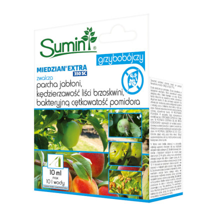SUM20 Miedzian Ekstra 350 SC 10ml, preparat na choroby warzyw i drzew owocowych