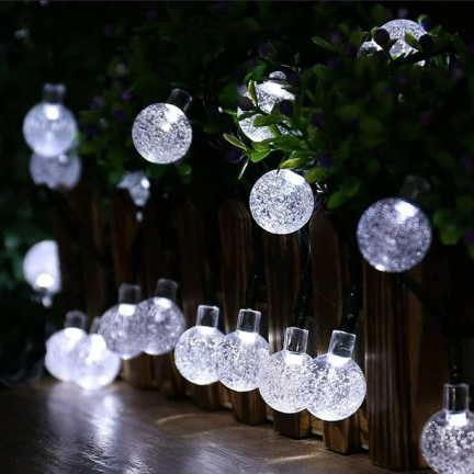 TG71398-2 Girlanda solarna, lampki solarne 20 led 5m, ogrodowa na balkon, sznur świetlny zimny