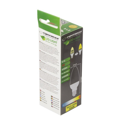 ELL121 ESPERANZA ŻARÓWKA LED C37 LENS E14
5W