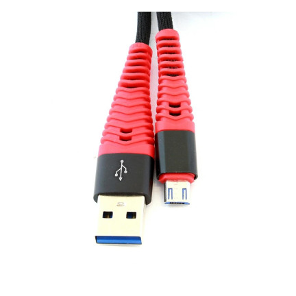 KK21N KABEL MICRO USB 1M QUICK CHARGE nylonowy oplot