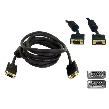 TV1 KABEL D-SUB FULL HD VGA SVGA PRZEDŁUŻACZ 10m