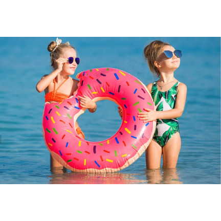 TG48122R KOŁO DMUCHANE PLAŻOWE PĄCZEK DONUT RÓŻOWE