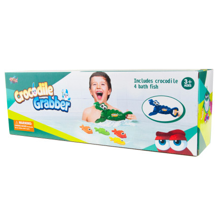 KSL745035 WODNA ZABAWKA DO KĄPIELI NA PLAŻĘ DO WANNY ŁAPACZ RYB RYBEK KROKODYL