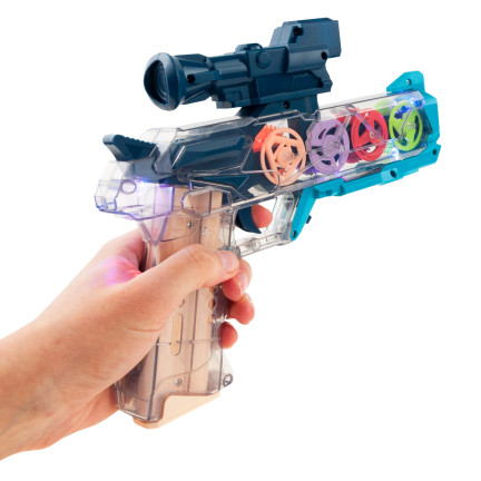 KSL745036 PISTOLET Z EFEKTAMI GEAR TRYBIKI ZĘBATKI ŚWIATŁO DŹWIĘKOWY