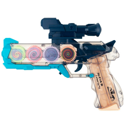KSL745036 PISTOLET Z EFEKTAMI GEAR TRYBIKI ZĘBATKI ŚWIATŁO DŹWIĘKOWY