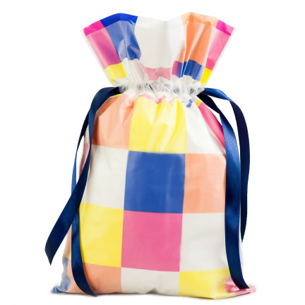 1284 WOREK KOLOROWE KWADRATY NA PREZENTY TORBA M 30X45