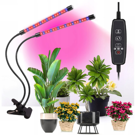 IM011 LAMPA LED DO UPRAWY ROŚLIN WZROSTU KWIATÓW Z KLIPSEM REGULACJA TIMER