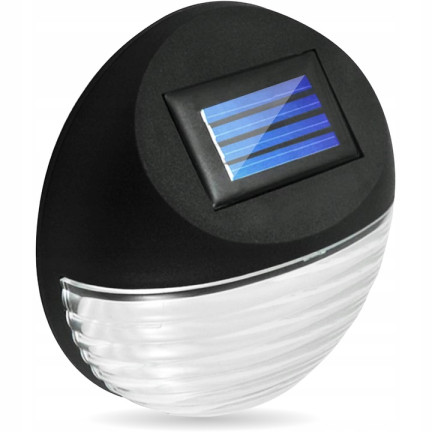 SOL0694 Lampka solarna ogrodowa, lampa czarna z plastiku, 11,3 x 11,3 x 4,5 CM