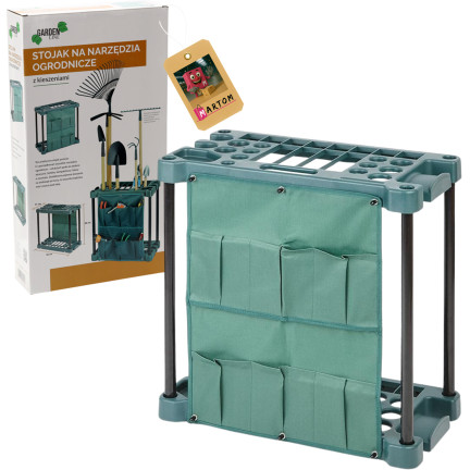 LAR1548 ORGANIZER STOJAK NA NARZĘDZIA OGRODNICZE GRABIE 58x31x60CM