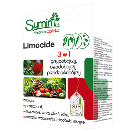 SUM33 LIMOCIDE 30 ML, środek 3w1, preparat owadobójczy grzybobójczy, na przędziorka szkodniki