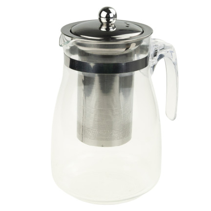 LUT1557 DZBANEK ŻAROODPORNY Z ZAPARZACZEM METALOWĄ POKRYWKĄ 900ML