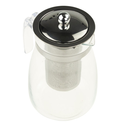 LUT1557 DZBANEK ŻAROODPORNY Z ZAPARZACZEM METALOWĄ POKRYWKĄ 900ML