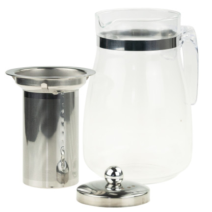 LUT1557 DZBANEK ŻAROODPORNY Z ZAPARZACZEM METALOWĄ POKRYWKĄ 900ML