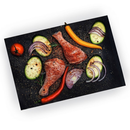 TD39 BBQ zestaw 10 mat grillowych, mata 40x33cm, maty na grilla do pieczenia wielorazowe