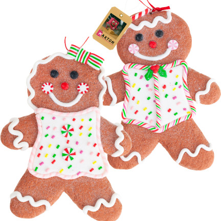 TG73609 ZAWIESZKI PIERNIKOWE LUDZIKI KOMPLET CIASTEK GINGERBREADMAN BOMBKA DEKORACJA PREZENT