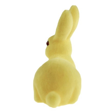 TG63601-2 ZAJĄC ZAJĄCZEK WELUROWY KRÓLIK WIELKANOCNY OZDOBA NA STROIK 10cm zółty