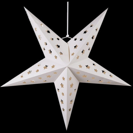 TG59706-1 GWIAZDA SKŁADANA ŚWIĄTECZNA WITRAŻ PAPIEROWA 3D DEKORACJA AŻUROWA OKNO 45cm