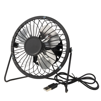 PC74 WIATRAK WENTYLATOR USB STOJĄCY METALOWY BIUROWY STOŁOWY WIATRACZEK NA BIURKO