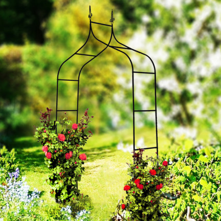 PERG-N6078 PERGOLA OGRODOWA ŁUK METALOWA ŁUKOWA NA RÓŻE KWIATY PNĄCZA 240cm