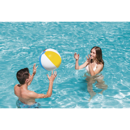 31021 DMUCHANA PIŁKA PLAŻOWA OGRODOWA W PASKI DUŻA BESTWAY 51CM