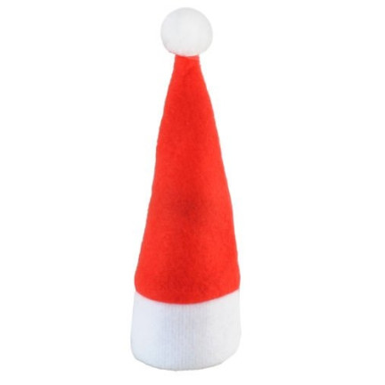 TG52960 10x CZAPKA CZAPECZKA MIKOŁAJA NA BUTELKĘ SZTUĆCE ŚWIĄTECZNA DEKORACJA STOŁU