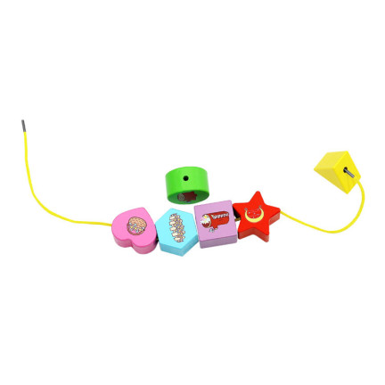 6509 Domek Drewniany Sorter + Klocki Zegar Kluczyk 3w1