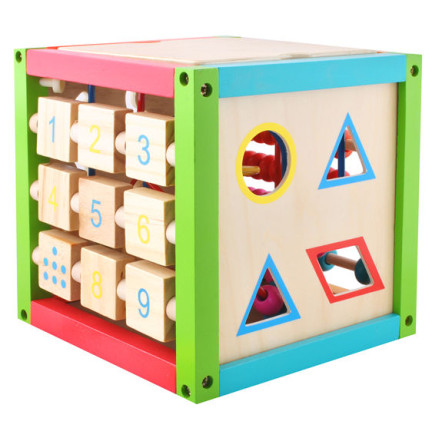 ZB79 KOSTKA EDUKACYJNA DREWNIANA