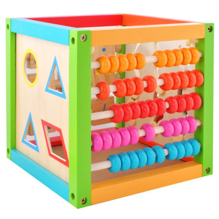ZB79 KOSTKA EDUKACYJNA DREWNIANA