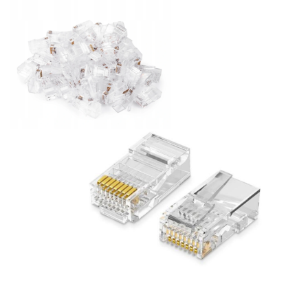 tv39 WTYKI RJ45 50x KOŃCÓWKA KOŃCÓWKI WTYK RJ 45 RJ-45 DO KABLA SIECIOWEGO 50szt