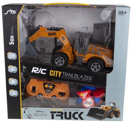 TG67275 KOPARKA NA PILOTA RC Z PILOTEM STEROWANA + ZNAKI