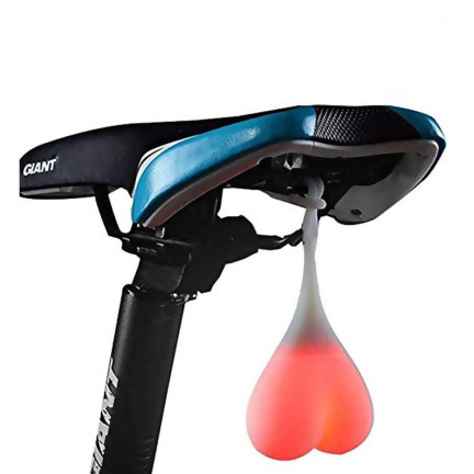 TG70275 Lampka rowerowa serce, jaja silikonowe Led, lampa tylna do roweru